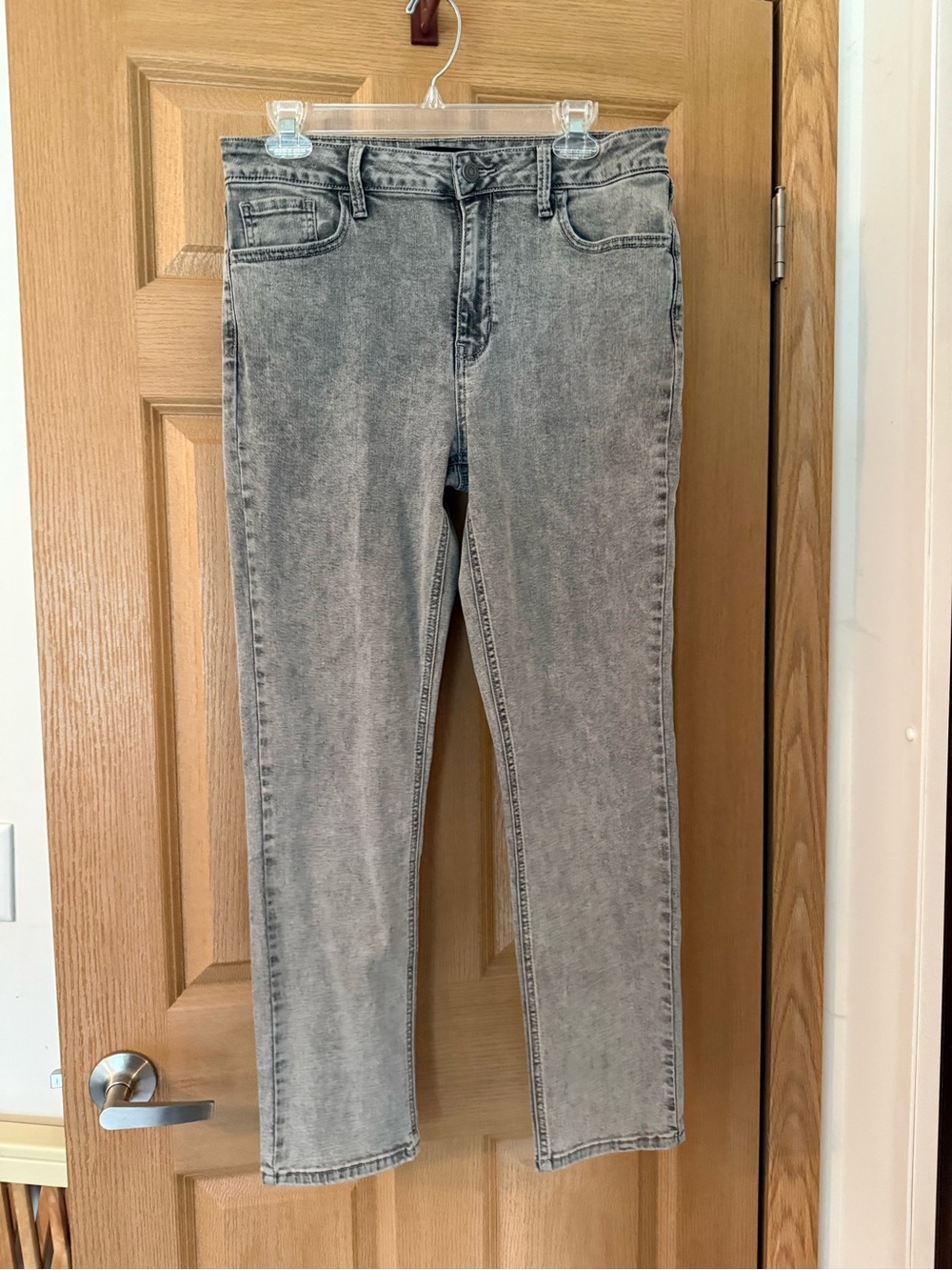 Indigo Six Gray Acid Wash Straight Leg Jeans Size 30 / 10